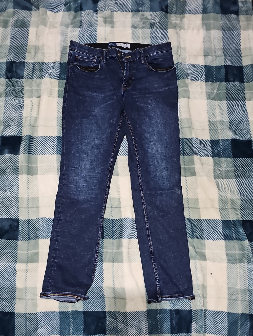 Old Navy Mens Navy Blue Skinny Jeans